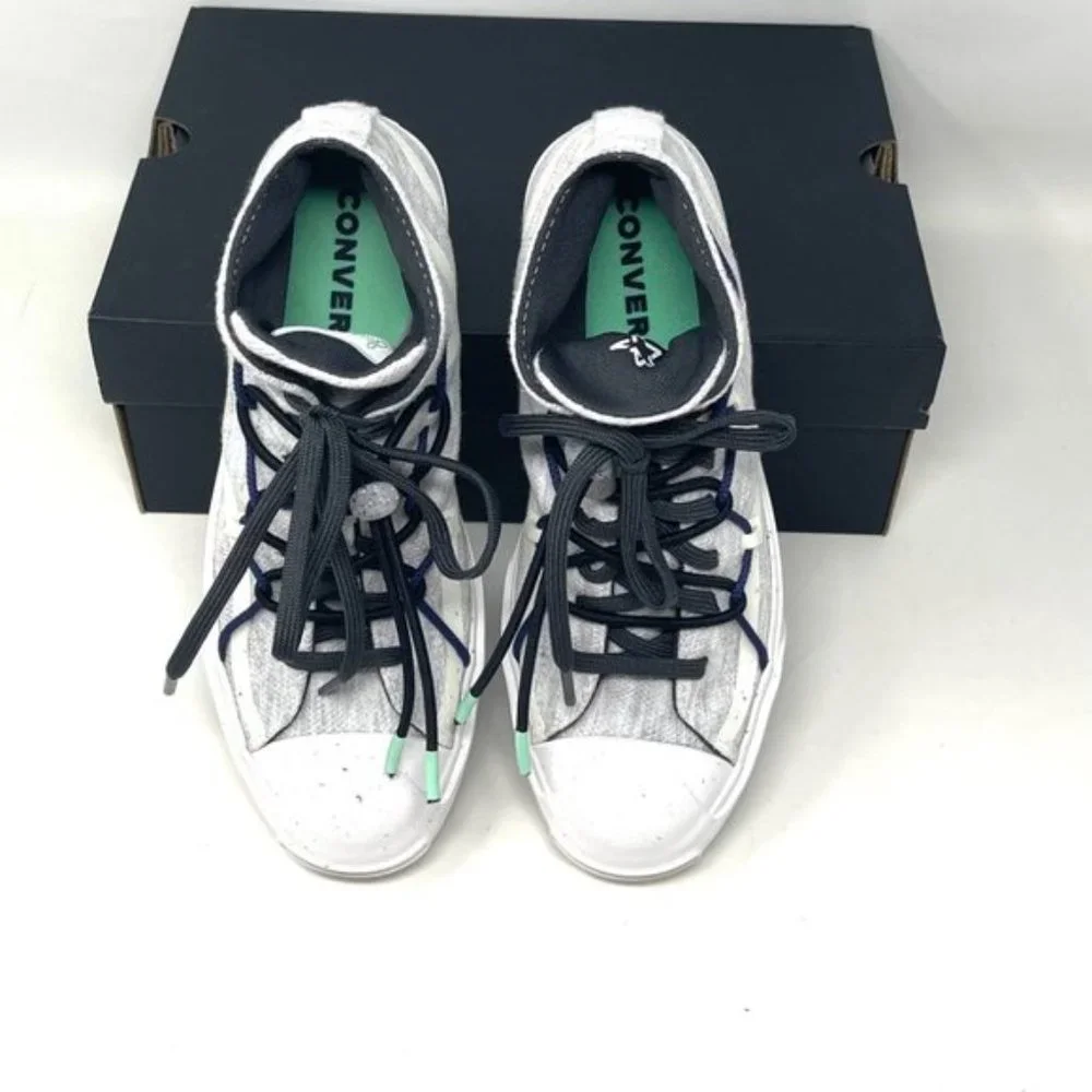 💖MEGA SALE💖Converse Jack Purcell Rally Mid  White Gray  Men's  Canvas 170947C - Picture 2 of 10